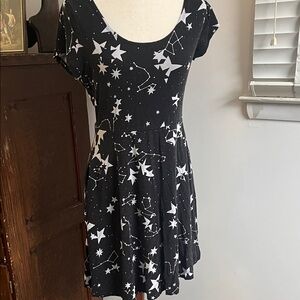 Black and White Star Pattern Dress